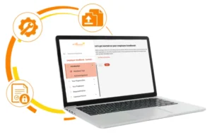 Computer with HR Software.